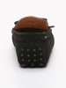 John Scott Leren mocassins zwart
