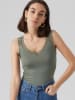 Vero Moda Top "Rosa" in Dunkelgrün