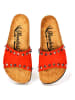 Moosefield Leren slippers rood