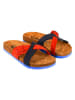 Moosefield Leren slippers donkerblauw/rood