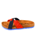 Moosefield Leren slippers donkerblauw/rood
