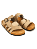 Moosefield Leren slippers beige