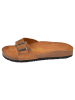 Moosefield Leren slippers lichtbruin