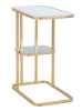 Mauro Ferretti Beistelltisch in Weiß/ Gold - (B)46 x (H)60 x (T)30 cm