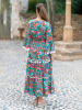 Isla Bonita by SIGRIS Sukienka w kolorze morskim ze wzorem