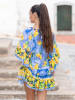 Isla Bonita by SIGRIS Kleid in Blau/ Gelb