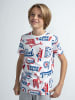 Petrol Shirt wit/blauw/rood