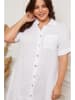 Plus Size Company Leinen-Kleid "Bosnik" in Weiß