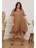 Plus Size Company Linnen jurk "Bosnik" camel