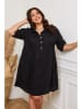 Plus Size Company Linnen jurk "Cerif" zwart