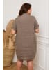Plus Size Company Leinen-Kleid "Claudine" in Taupe