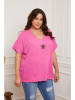 Plus Size Company Shirt "Lauriston" in Fuchsia