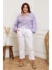 Plus Size Company Spodnie "Lirane" w kolorze białym
