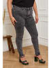 Plus Size Company Dżinsy "Opulence" - Skinny fit - w kolorze szarym