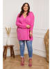 Plus Size Company Sweter "Peachys" w kolorze fuksjowym