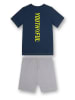 s.Oliver Pyjama in Dunkelblau/ Grau