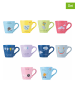 Villa d´Este 10er-Set: Espressotassen in Bunt - 90 ml