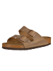 Birkenstock Leren slippers "Arizona" lichtbruin - wijdte N
