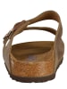 Birkenstock Leren slippers "Arizona" lichtbruin - wijdte N