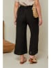 Curvy Lady Leinen-Hose in Schwarz