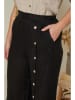 Curvy Lady Leinen-Hose in Schwarz