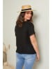 Curvy Lady Leinen-Shirt in Schwarz