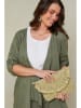 Curvy Lady Leinen-Cardigan in Khaki