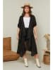 Curvy Lady Lniana narzutka w kolorze czarnym