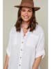 Curvy Lady Leinen-Bluse in Weiß