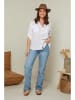 Curvy Lady Leinen-Bluse in Weiß