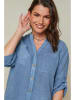 Curvy Lady Linnen blouse blauw