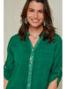 Curvy Lady Linnen blouse groen