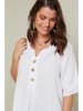 Curvy Lady Leinen-Bluse in Weiß