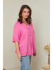 Curvy Lady Linnen blouse roze