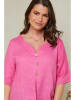 Curvy Lady Linnen blouse roze