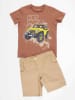 Denokids 2-delige outfit "Jeep Mood" lichtbruin/beige