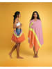 Towel to Go 2in1-Strandtuch und Tasche in Orange/ Rosa - (L)180 x (B)100 cm