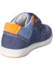 PEPINO Leder-Sneakers "Nuro" in Dunkelblau/ Orange