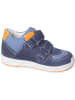 PEPINO Leder-Sneakers "Nuro" in Dunkelblau/ Orange