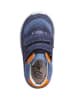 PEPINO Leder-Sneakers "Nuro" in Dunkelblau/ Orange