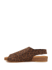 Comfortfusse Skórzane sandały w kolorze brązowym ze wzorem