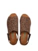 Comfortfusse Skórzane sandały w kolorze brązowym ze wzorem