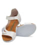Comfortfusse Leren sandalen wit