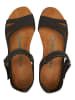 Comfortfusse Leder-Sandalen in Anthrazit