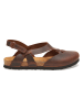 Comfortfusse Leren sandalen bruin