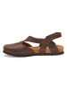 Comfortfusse Leren sandalen bruin