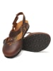 Comfortfusse Leren sandalen bruin