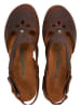 Comfortfusse Leren sandalen bruin