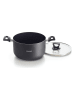 Brandt 2-delige set: kookpan met deksel zwart - Ø 24 cm