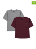 ESPRIT 2-delige set: shirts auberginekleurig/grijs